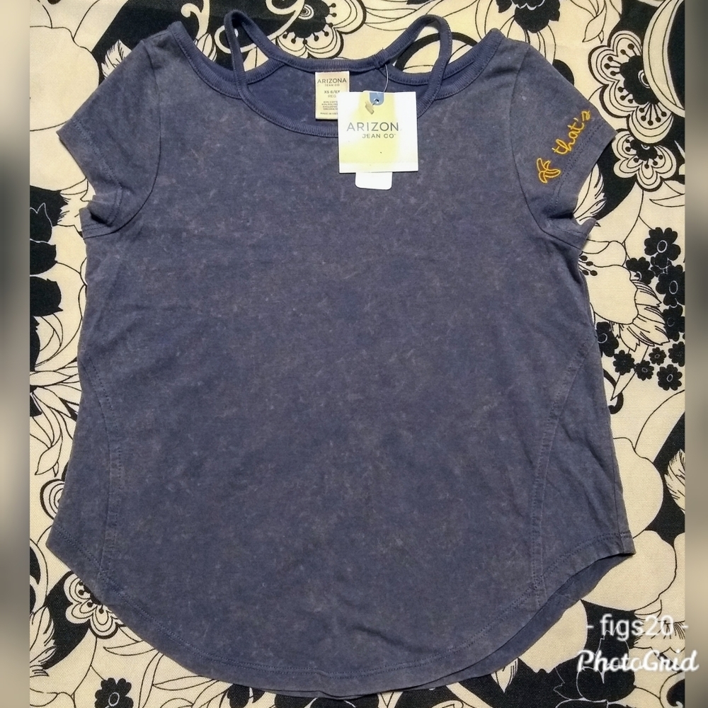 NWT Arizona Jean Co Cold Shoulder Girl's Top
